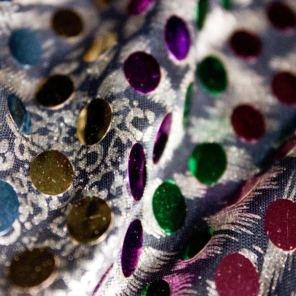 SOLD! Silver Sequin Jacket Bomber - Tiger Rainbow - Picture 7 of 7